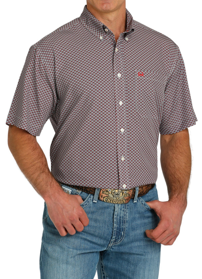 Men's Cinch Arenaflex Patterned Short Sleeve Shirt