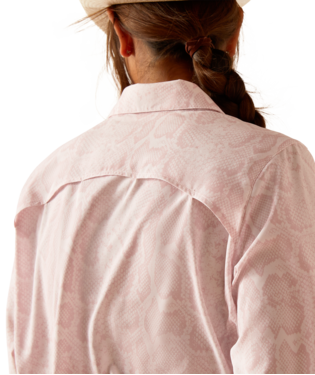 Ladies Venttek Pink Boa Western Shirt
