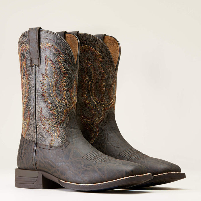 Men's Ariat Steadfast Chocolate Elephant Print Boot