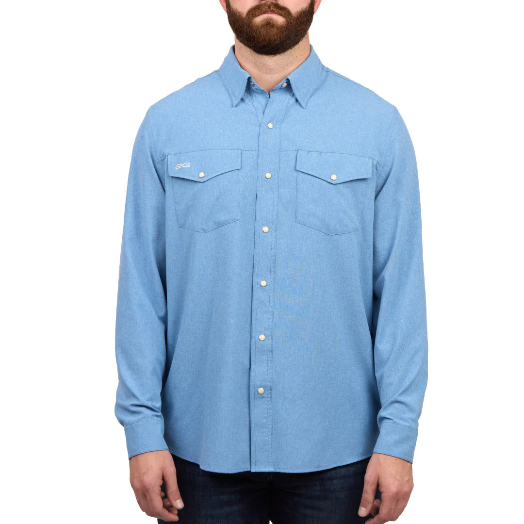 Men's GameGuard Off-Road Blue StockYard Shirt
