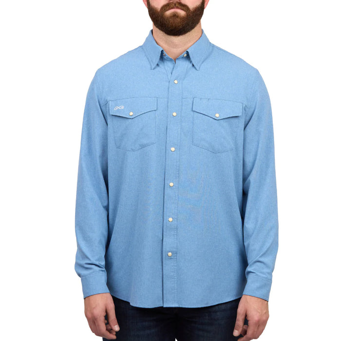 Men's GameGuard Off-Road Blue StockYard Shirt