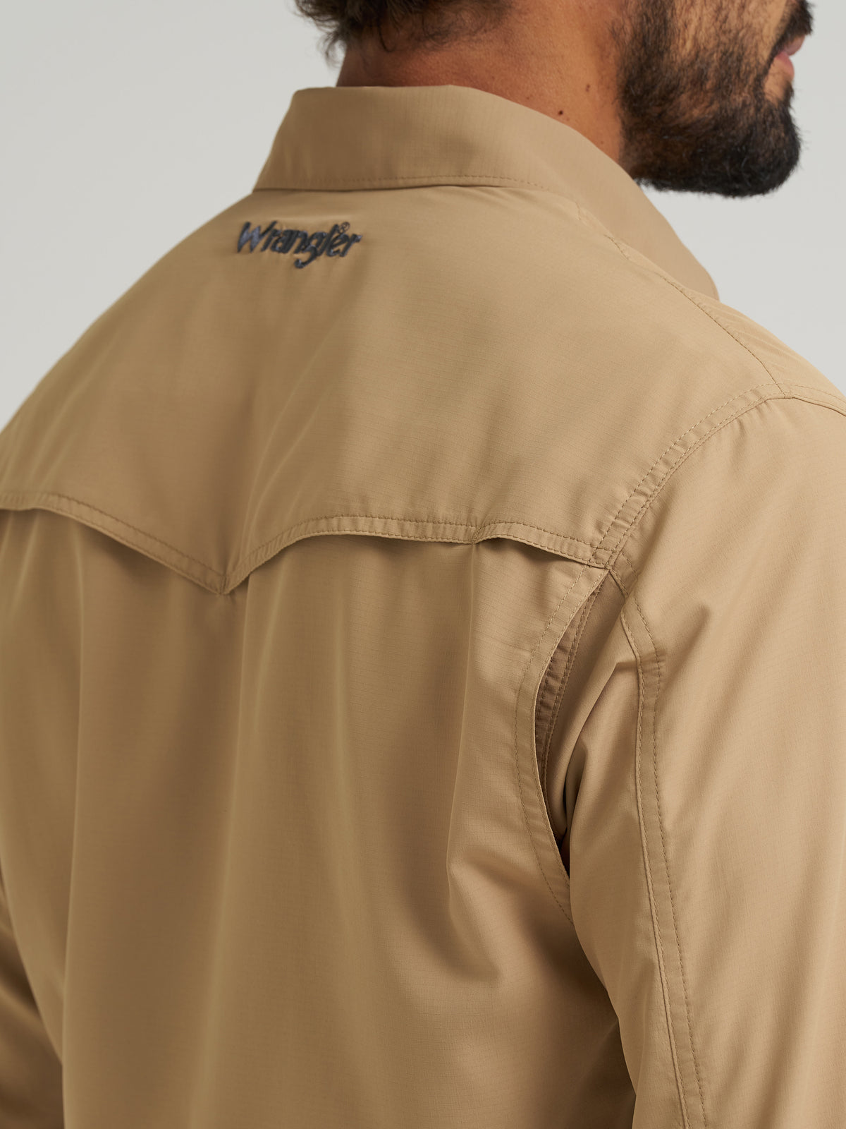Men's Wrangler Khaki Western Performance Shirt