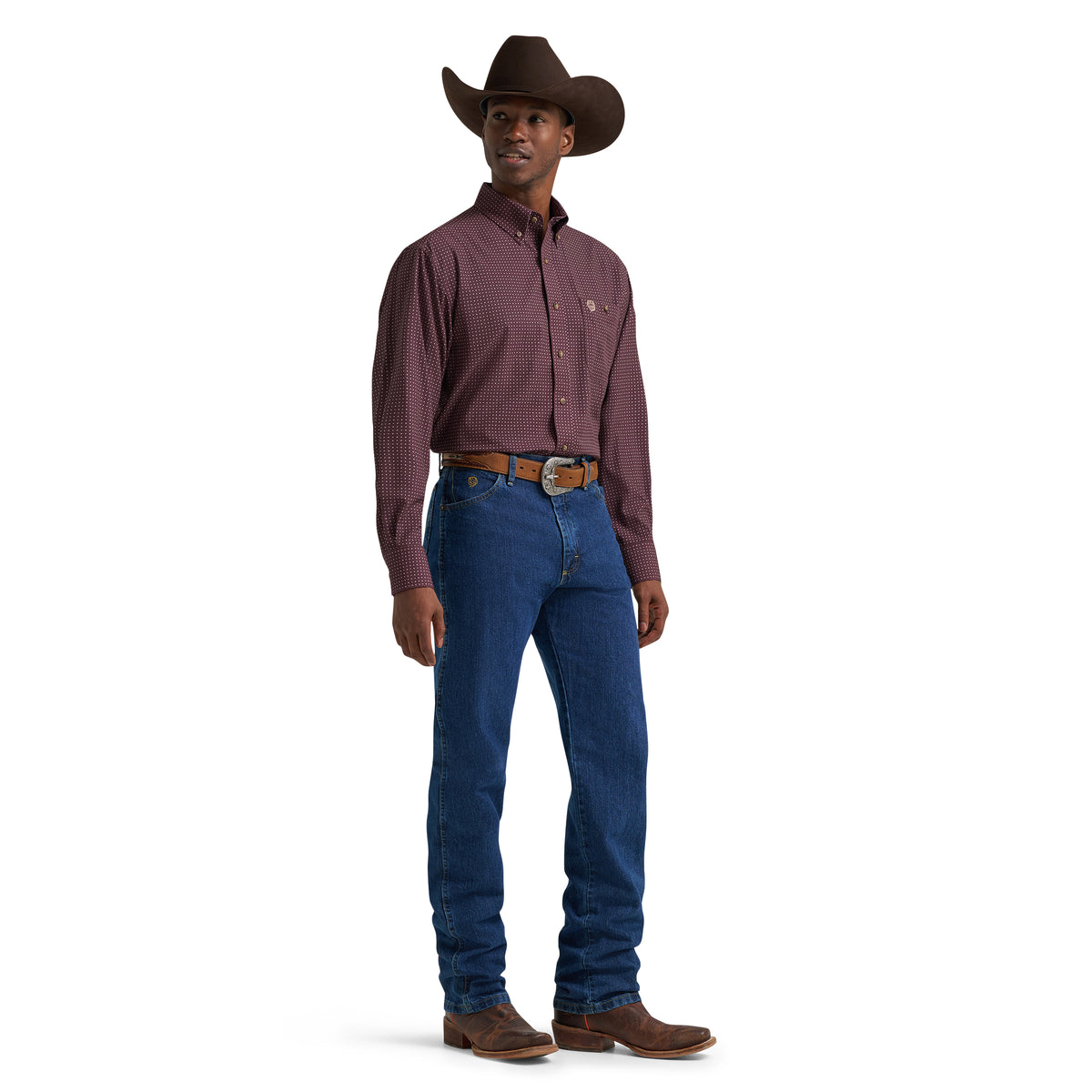 Men's Wrangler Deep Burgundy Shirt