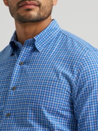 Men's Wrangler COJO Blue Plaid Shirt