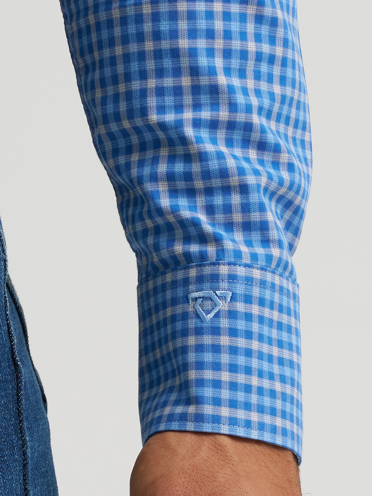 Men's Wrangler COJO Blue Plaid Shirt