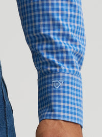 Men's Wrangler COJO Blue Plaid Shirt