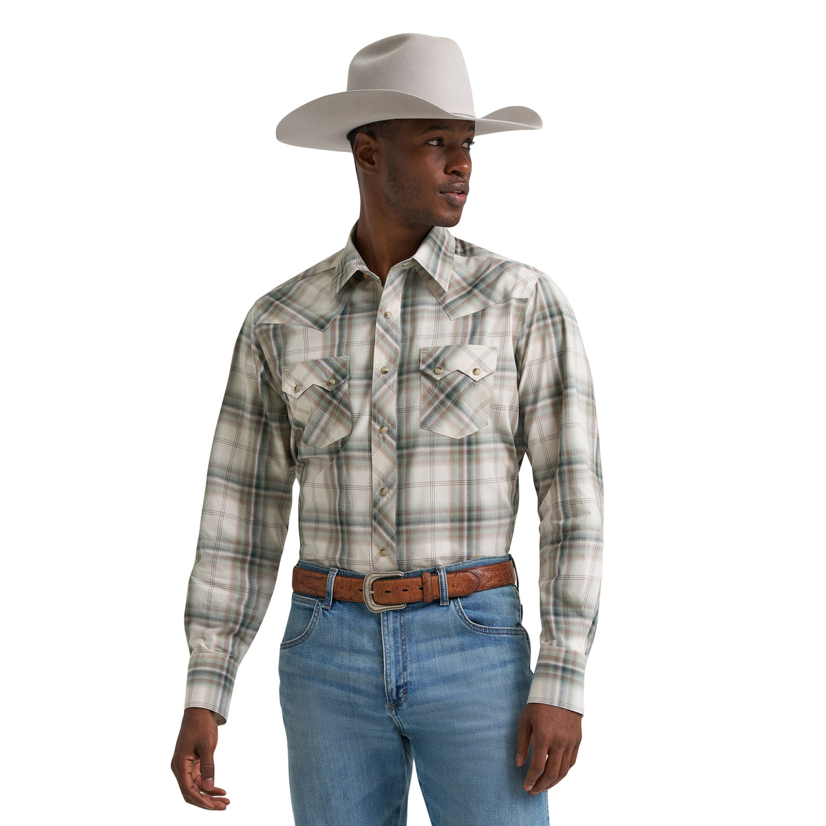 Men's Wrangler Snap Retro Plaid Shirt