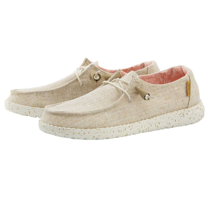Women's Wendy Chambray White Nut Hey Dude Shoe