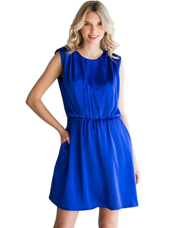 Women's Royal Blue Sleeveless Dress