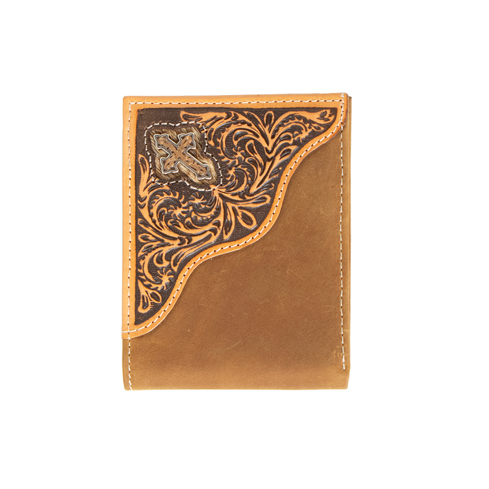 3D Biofold Cross Concho Wallet