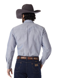 Men's Wrangler Denim Long Sleeve Polyester Work Shirt