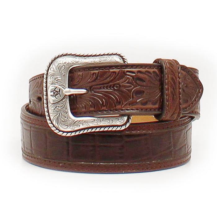 Men's Ariat Crocodile Leather Belt