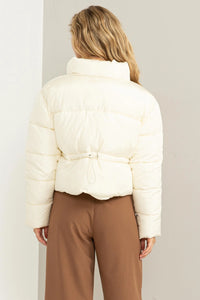 Women's Cream Puffer Jacket