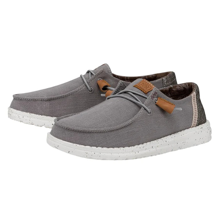 Women's Hey Dude Wendy Washed Canvas Grey