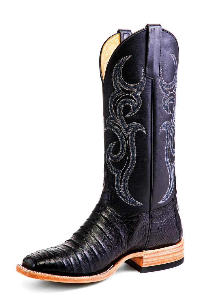 Men's Top Hand by Anderson Bean Black Caiman Boot