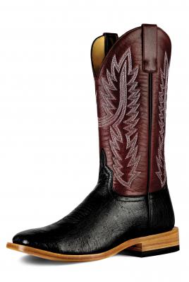Men's Horse Power by Anderson Bean Black Smooth Ostrich Boot