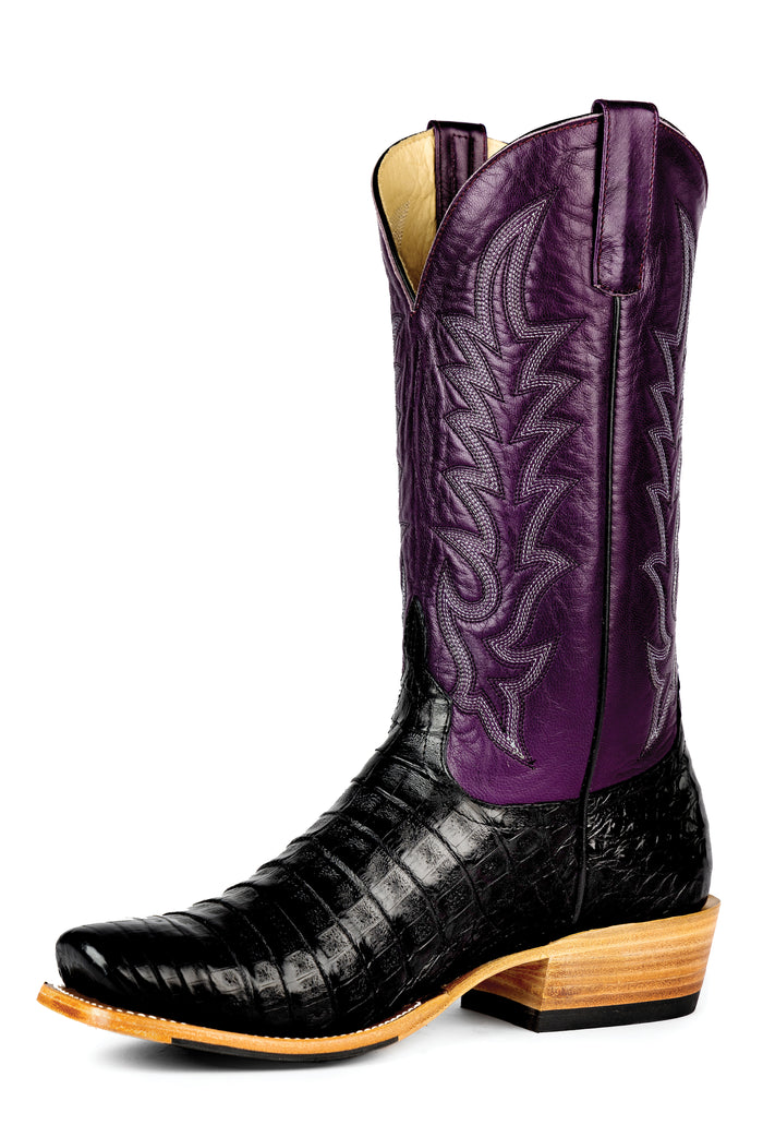 Men's Horse Power By Anderson Bean Black Caiman Belly Boot