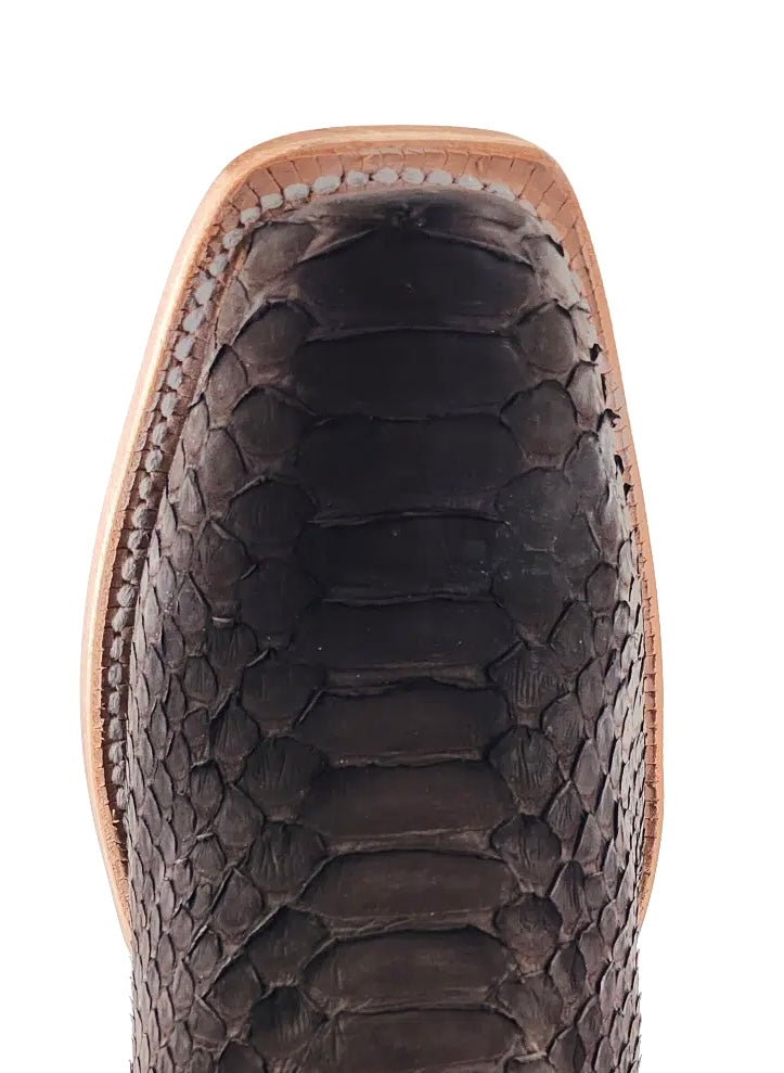 Women's R. Watson Chocolate Nubuck Python 17" Boots