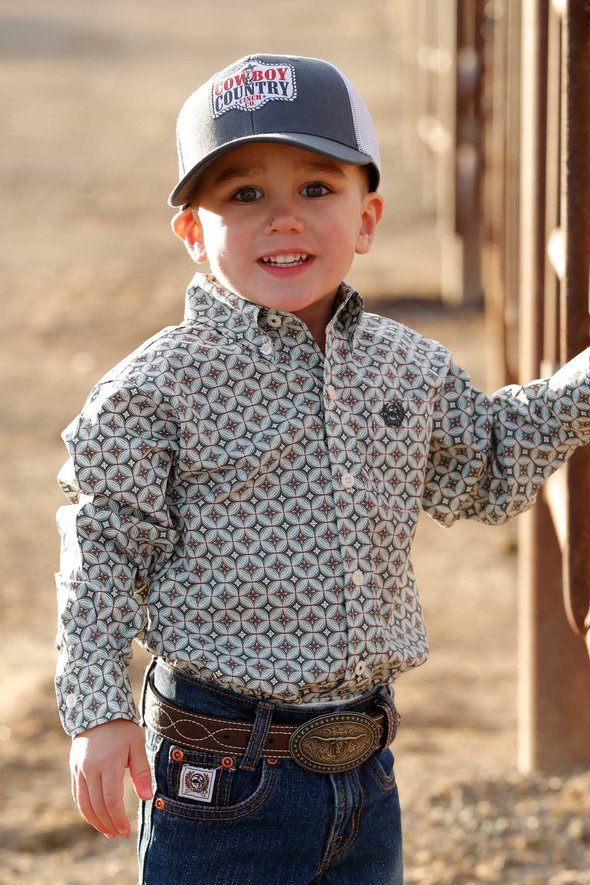 Boy’s Cinch Blue Print Shirt