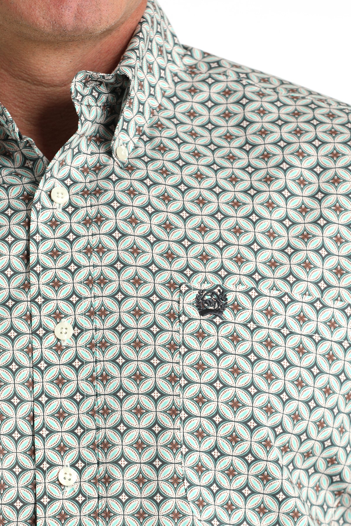 Men’s Cinch Blue Print Shirt