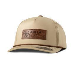 Ariat Tan Leather Patch Cap