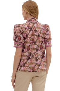 Ladies Mauve Floral Blouse