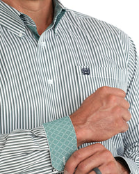 Men’s Cinch Blue Stripe Button Down Shirt