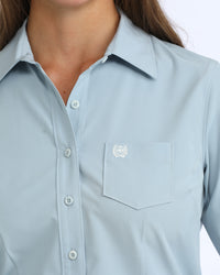 Ladies Cinch Light Blue Arenaflex Western Shirt