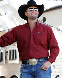 Men’s Cinch Burgundy Solid Shirt
