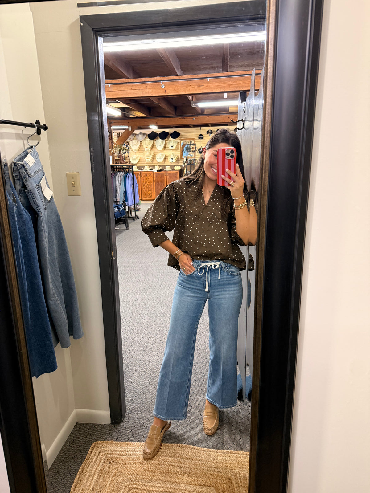 Ladies High Rise Tie Jean