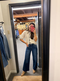 Ladies Super High Rise Wide Leg Jeans