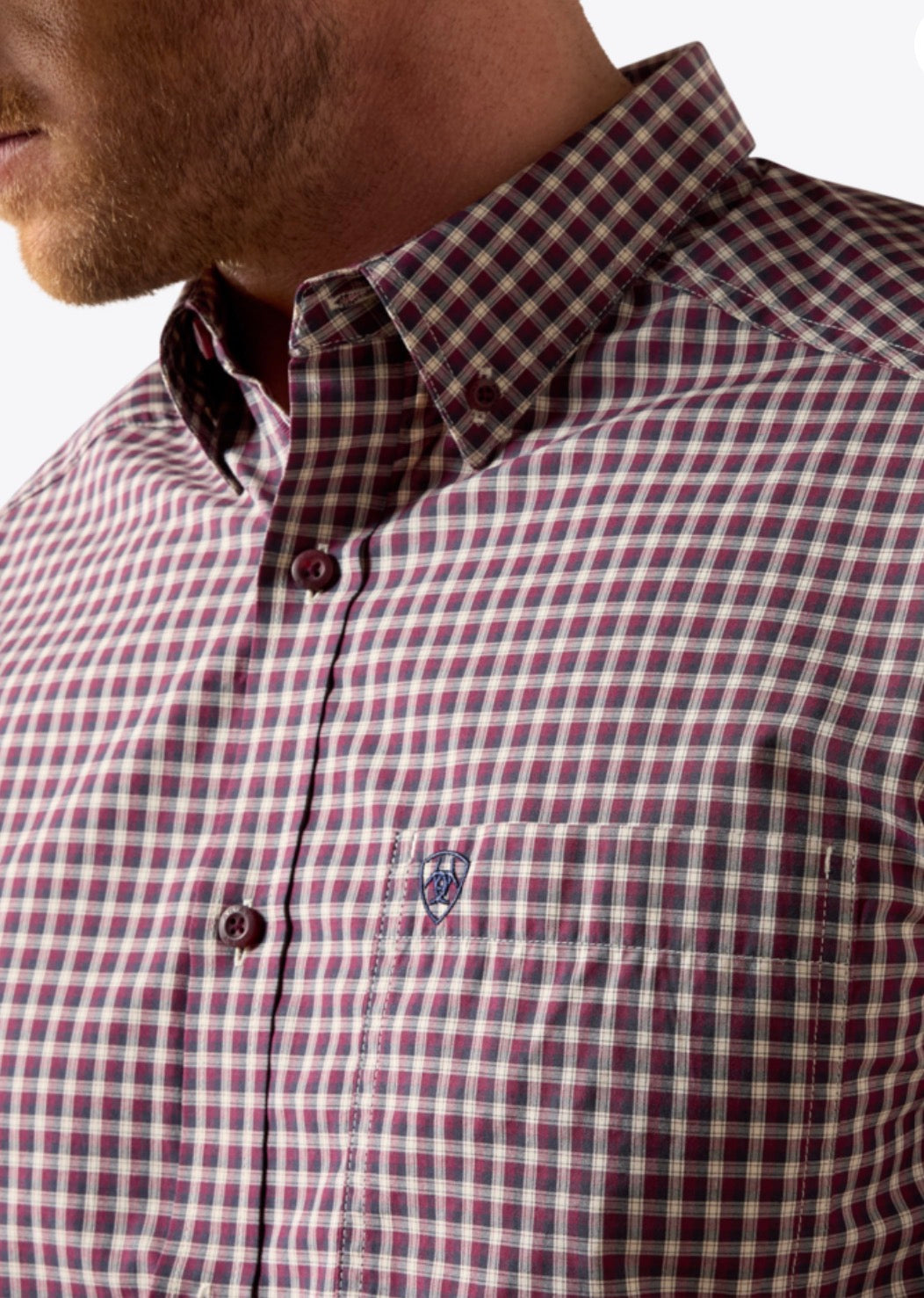 Men's Ariat Pro Series Blue Nigh Plaid Shirt