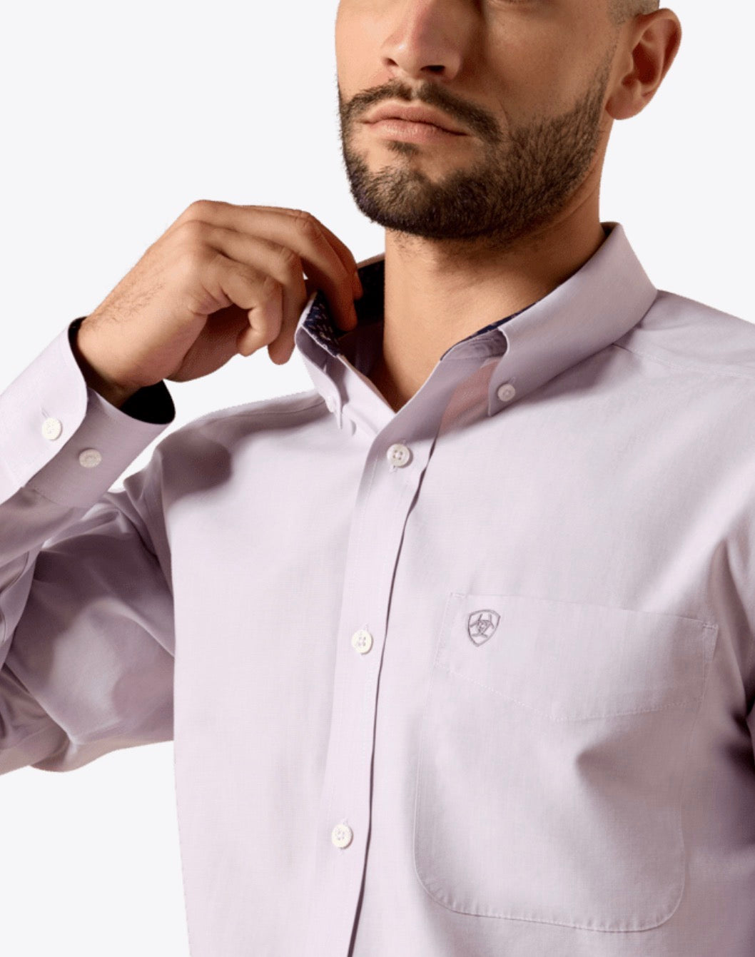 Men's Ariat Purple Ash Solid Shirt