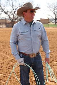 Men's Cinch Light Blue Camp Shirt