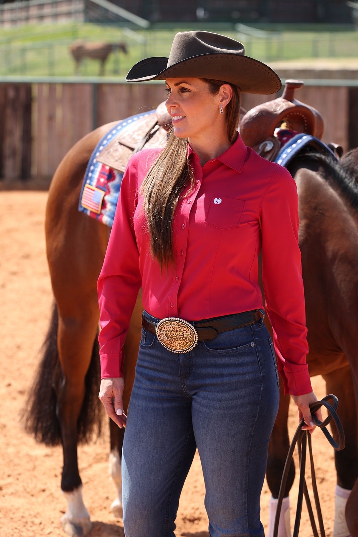 Ladies Cinch Raseberry Arenaflex Western Shirt