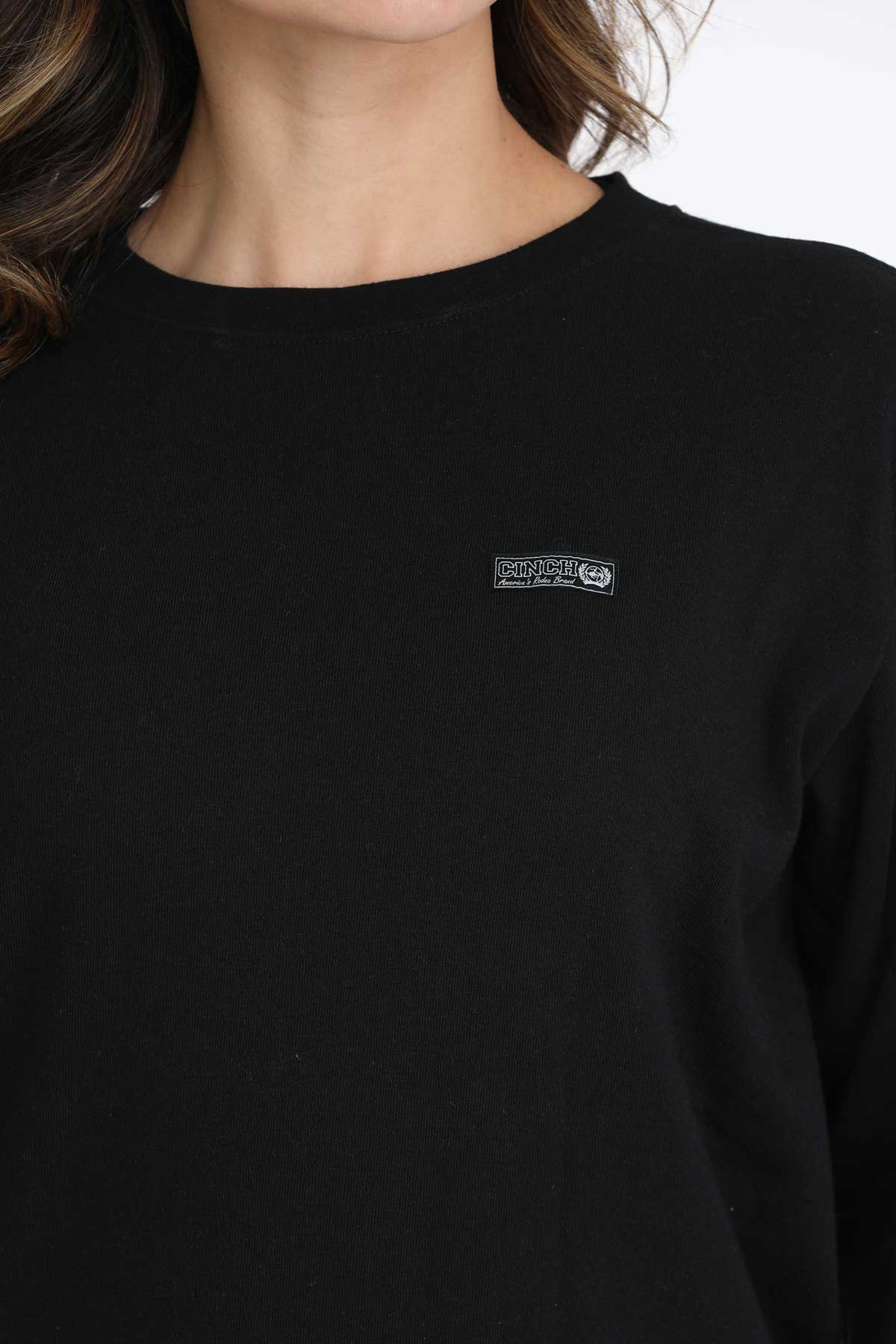 Ladies Cinch Black Crewneck