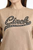 Ladies Cinch Heather Brown Sweatshirt