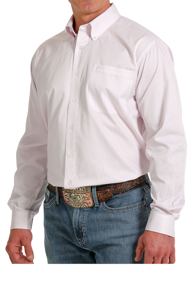Men's Cinch Light Pink Strip Shirt