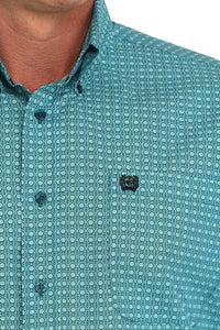 Men's Cinch Turquoise Pattern Shirt