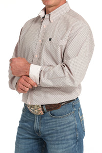 Men's Cinch Pink/Gray Pattern Shirt