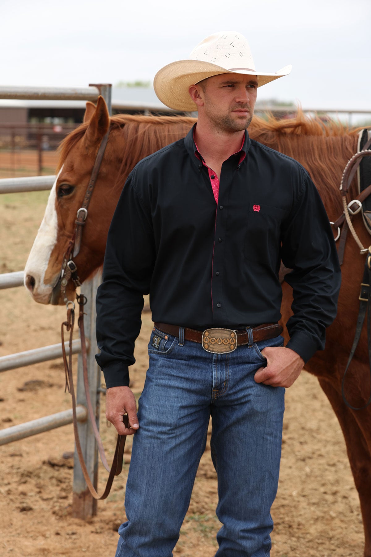 Men's Cinch Solid Black Western Shirt