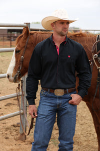 Men's Cinch Solid Black Western Shirt