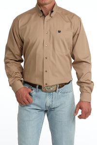 Men's Cinch Solid Khaki Western Shirt