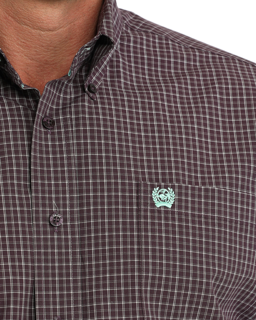 Men's Cinch Purple Plaid Shirt
