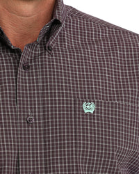 Men's Cinch Purple Plaid Shirt