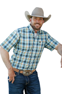 Men's Cinch SS Multi Plaid Shirt
