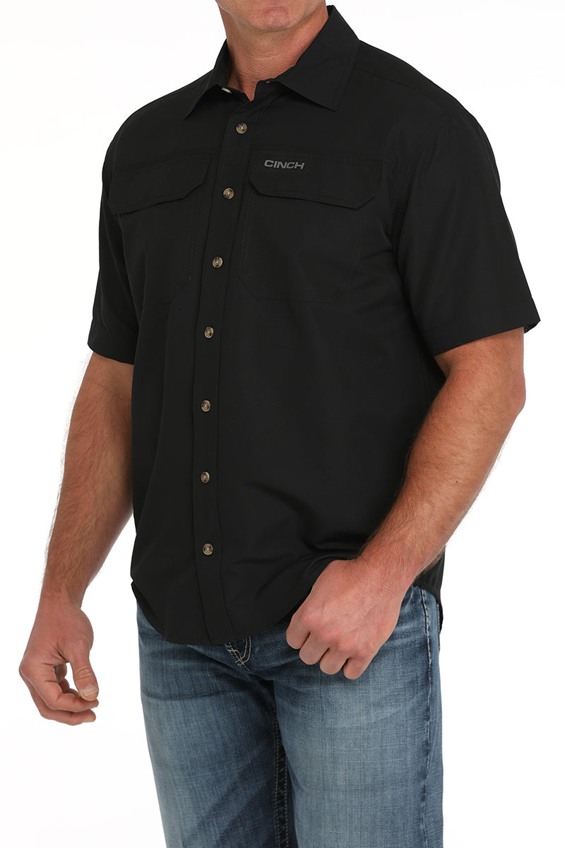 Men's Cinch Solid Black Outdoor Shirt