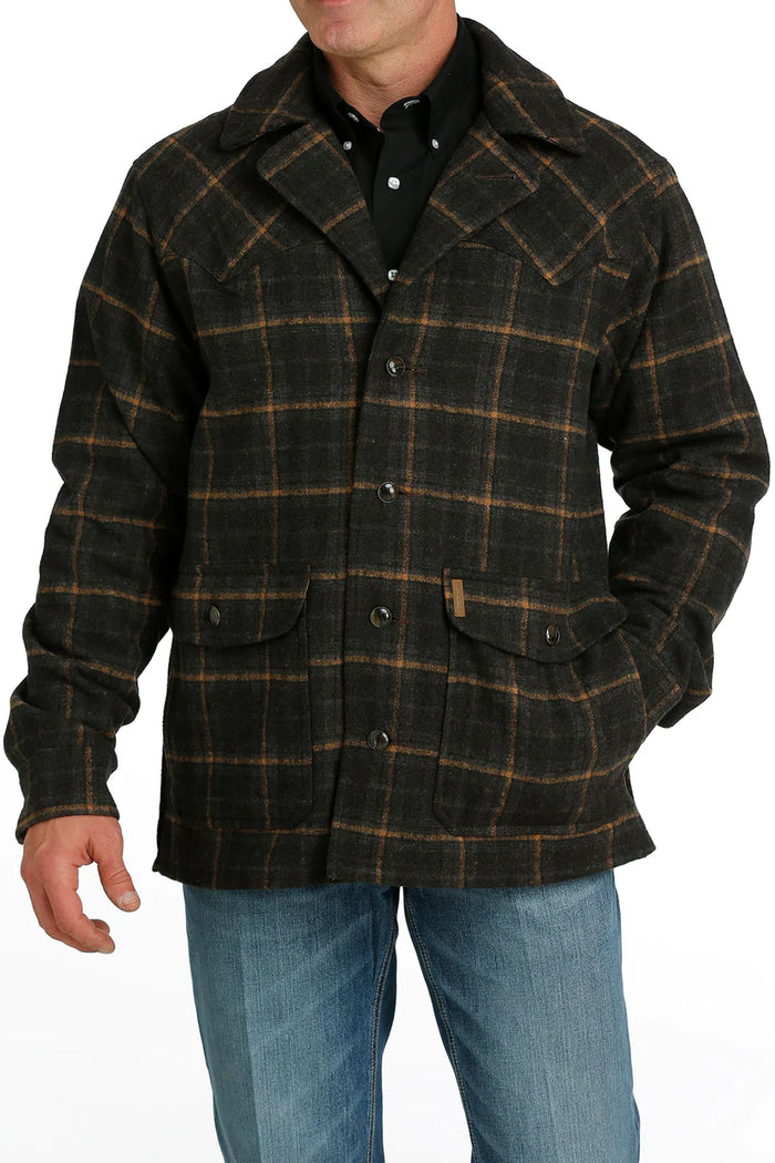 Men's Cinch Plaid Wooly Coat