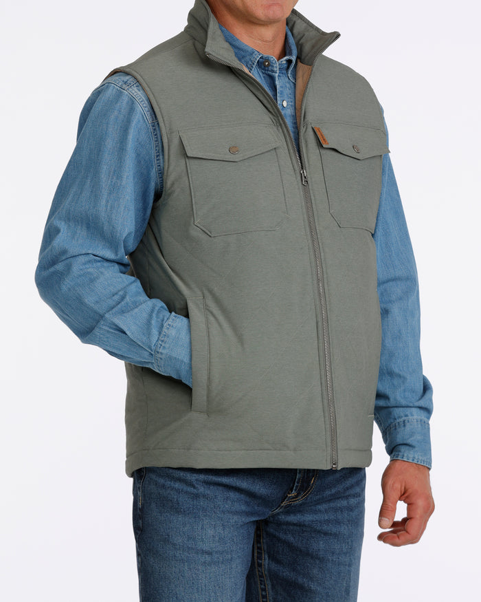 Men's Cinch Green Quilted Vest