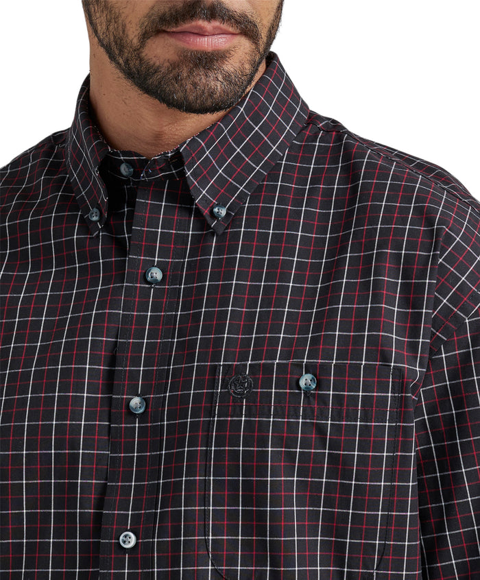 Men's Wrangler Long Sleeve Plaid Shirt